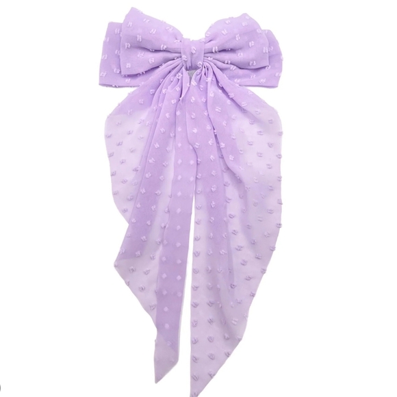 Accessories - Chic Lavender Bow Hair Clip